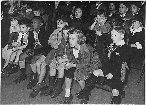 Children watching marionettes Federal Theater Project Works Progress Administration New York City 1935